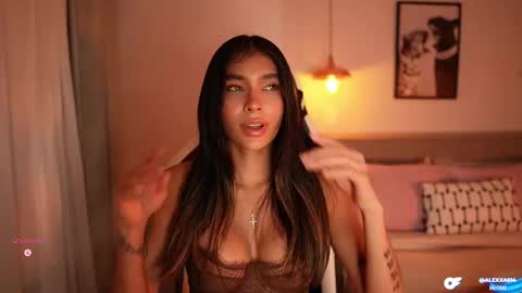 Snapshot of abril_w18 chatting on January 7, 2026, 11:40 pm My name is Alexa. Please say hello I like to chat with you. If you have requests please use tip online show from January 7, 2026, 11:40 pm