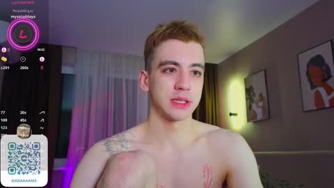 Snapshot of adampolerno chatting on January 7, 2025, 9:14 pm Hi Im Adam Glad to see u here 3 And its my first day online show from January 7, 2025, 9:14 pm