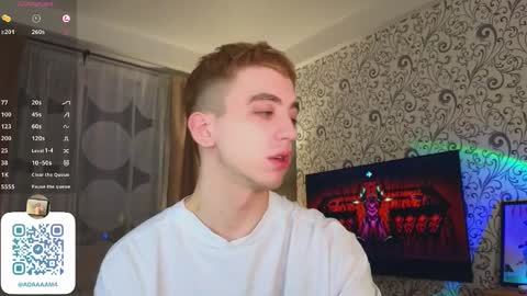 Snapshot of adampolerno chatting on January 13, 2025, 8:58 pm Hi Im Adam Glad to see u here 3 And its my first day online show from January 13, 2025, 8:58 pm