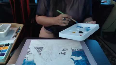 Snapshot of artsy_bubble chatting on June 21, 2026, 10:45 pm Barb Ross online show from June 21, 2026, 10:45 pm