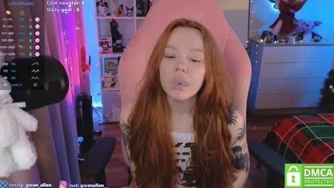 Snapshot of gwen_allen chatting on February 1, 2026, 12:42 am I am Gwen online show from February 1, 2026, 12:42 am