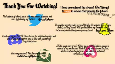Snapshot of makekatpurrrr chatting on February 21, 2025, 3:45 am Kat Purrrr Enter my Public Discord online show from February 21, 2025, 3:45 am