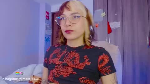 Snapshot of mel_dahlia chatting on May 17, 2026, 8:16 pm Melissa - - Please help me to reach 100 thumbs up online show from May 17, 2026, 8:16 pm