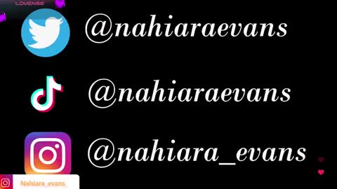 NAHIARA EVANS online show from September 13, 2025, 11:10 am