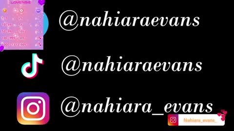 NAHIARA EVANS online show from March 31, 2026, 5:30 am
