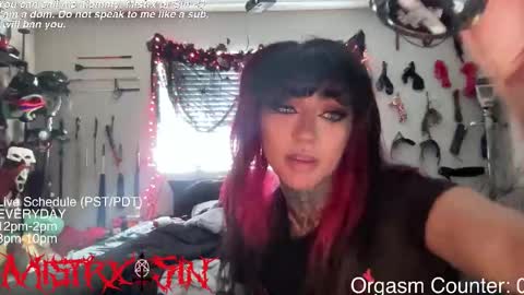 Mistrx Sin online show from February 28, 2026, 8:10 pm