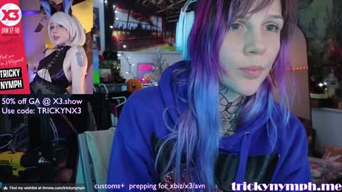 Snapshot of tricky_nymph chatting on January 4, 2025, 4:12 am Cassie online show from January 4, 2025, 4:12 am