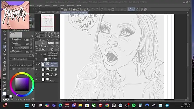 Snapshot of DrenchedArt chatting on December 12, 2024, 8:10 pm DrenchedArt online show from December 12, 2024, 8:10 pm