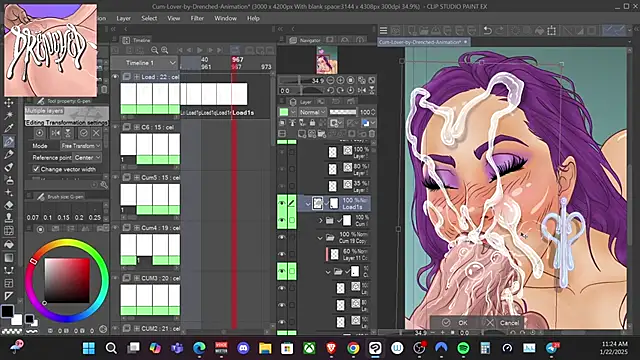 Snapshot of DrenchedArt chatting on January 22, 2025, 7:24 pm DrenchedArt online show from January 22, 2025, 7:24 pm