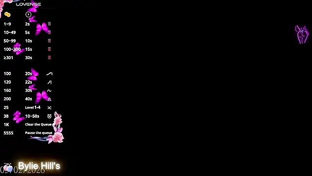 Bylie Hills online show from February 3, 2026, 8:58 pm