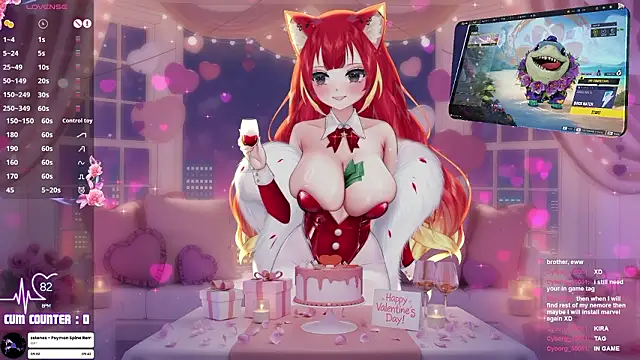 LewdKira VT online show from February 15, 2026, 6:59 pm