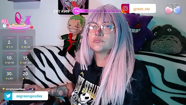 XxGreenGoodxX online show from November 15, 2025, 11:32 pm