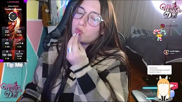 Mysticdooll69 online show from May 12, 2026, 9:45 pm