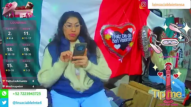 LaInsaciableIntensa online show from February 19, 2025, 2:01 am