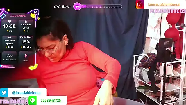 LaInsaciableIntensa online show from October 12, 2025, 12:42 am