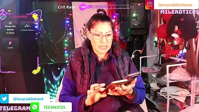 Snapshot of LaInsaciableIntensa chatting on June 14, 2026, 1:58 am LaInsaciableIntensa online show from June 14, 2026, 1:58 am